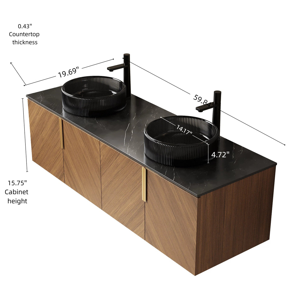 ARAI 60" Bathroom Vanity & Sink
