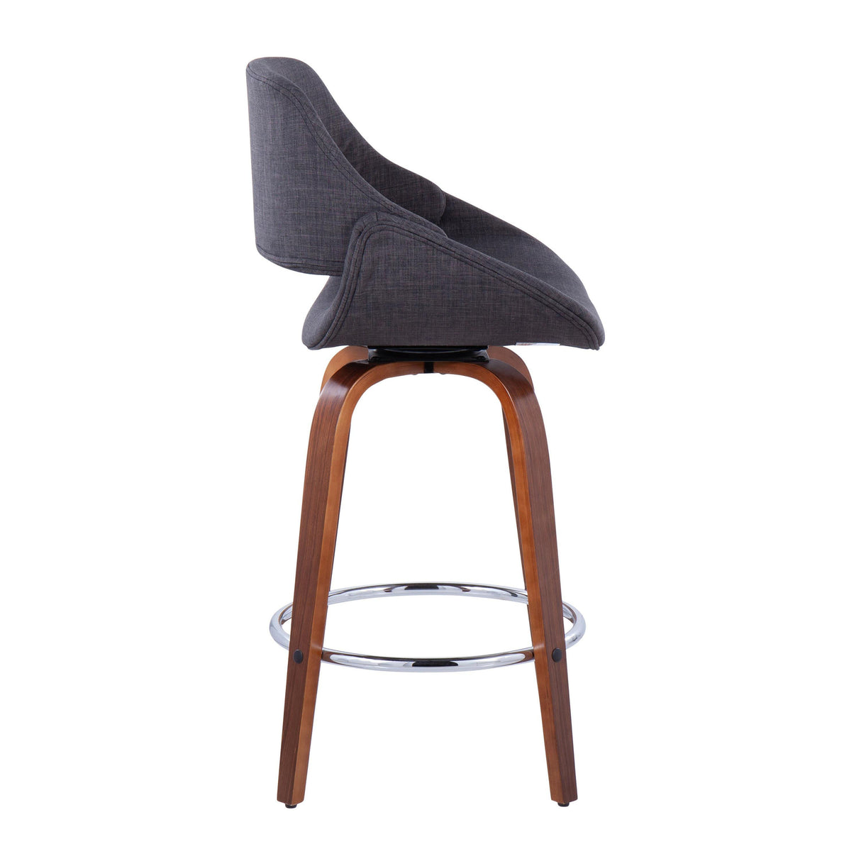 26" Mid-Century Modern Fixed-Height Counter Stool