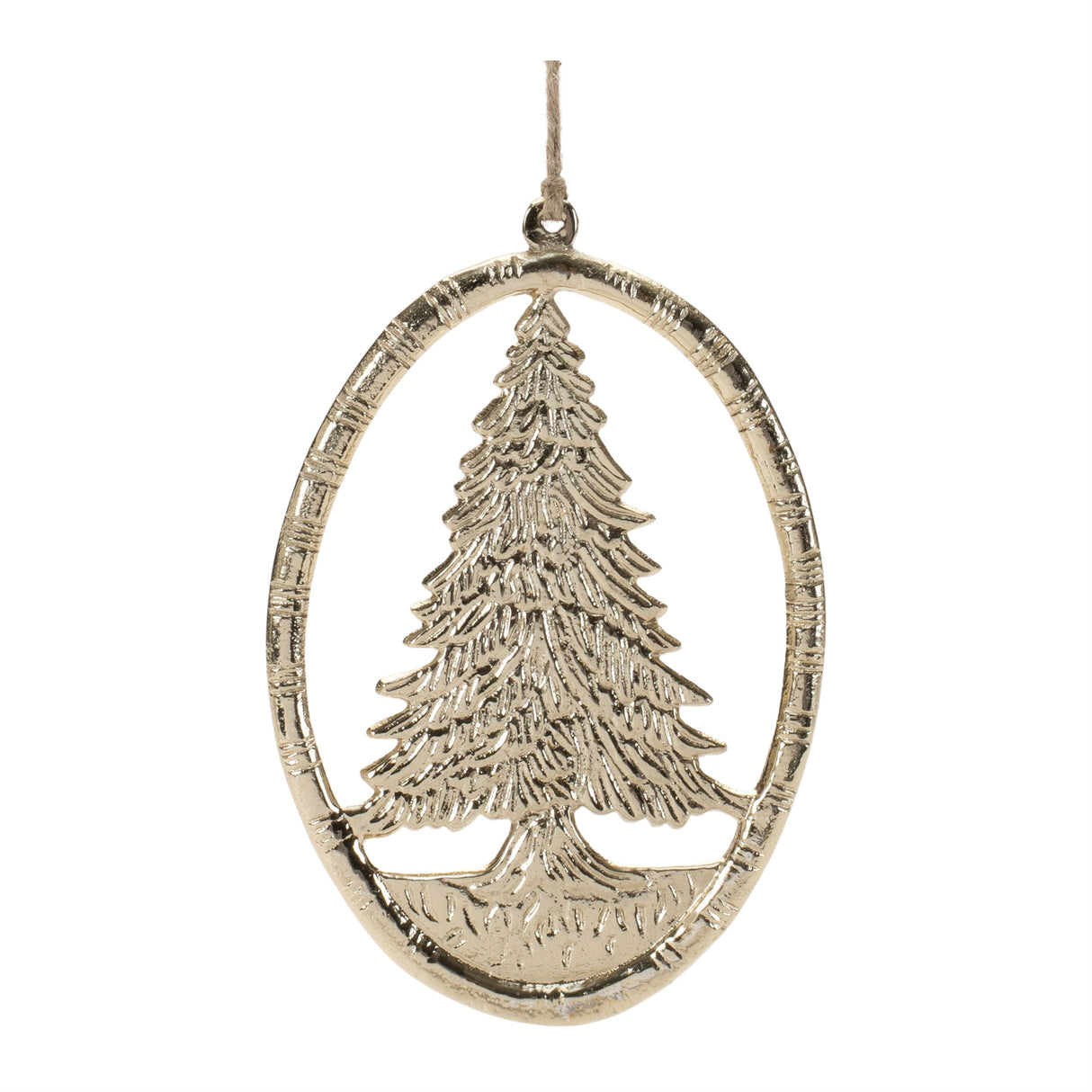Etched Metal Pine Tree Ornament (Set of 12)