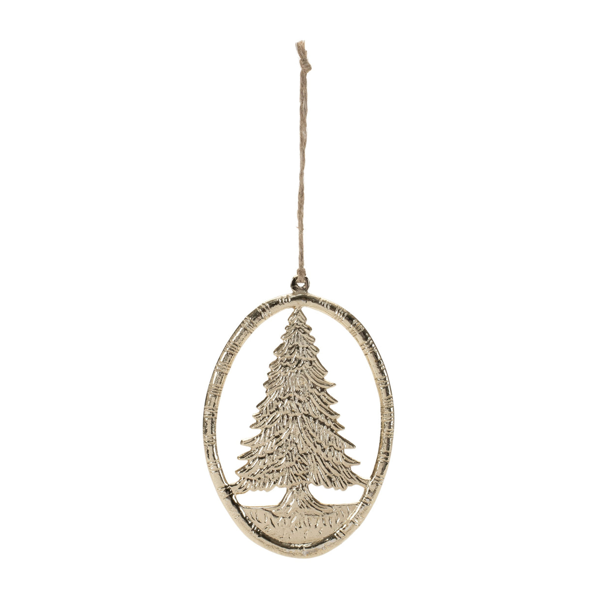 Etched Metal Pine Tree Ornament (Set of 12)