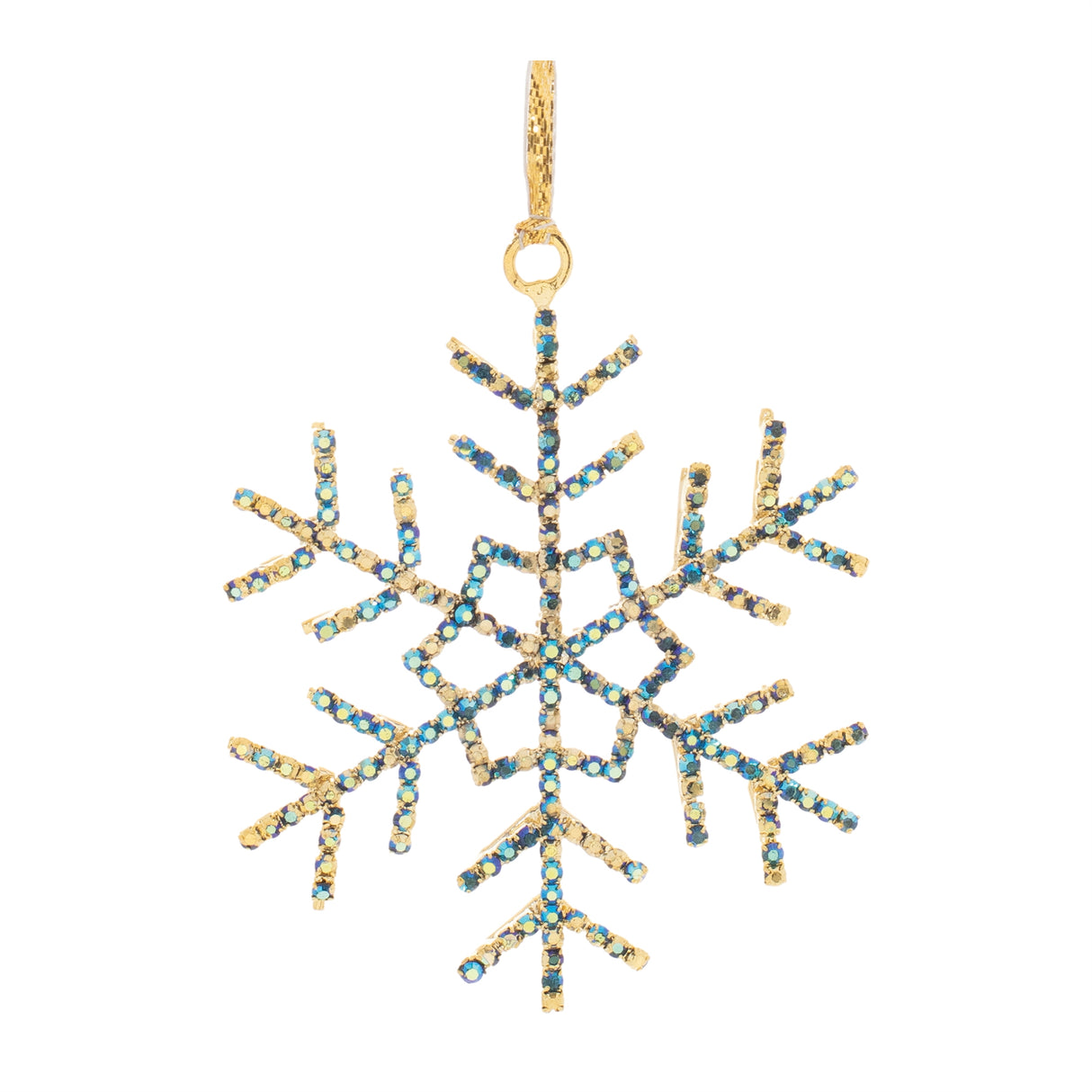 Jeweled Metal Snowflake Ornament (Set of 12)
