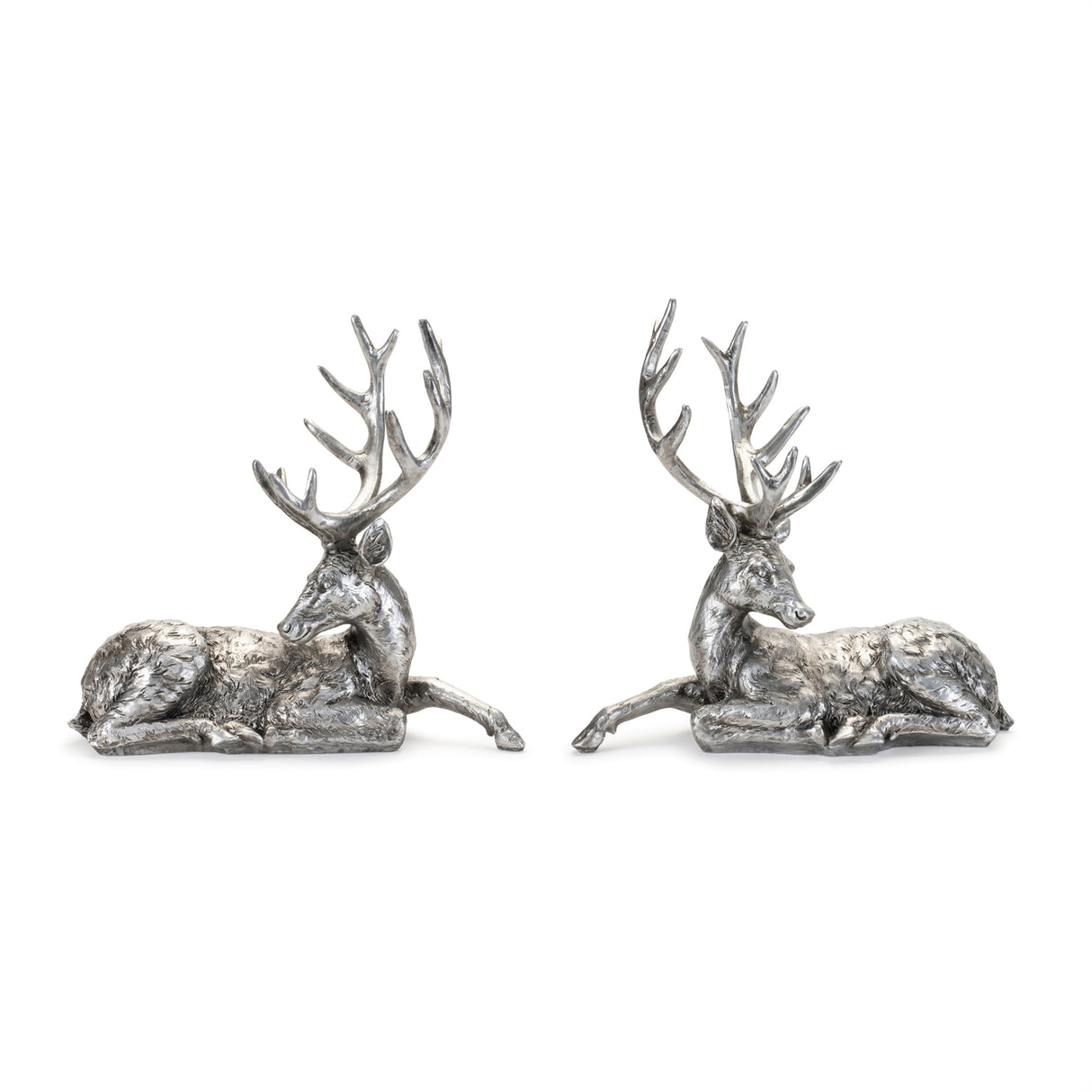 Metallic-deer-statue-(set-of-2)-Sculptures-&-Statues