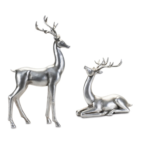 Metallic-deer-figurine-(set-of-2)-Figurines