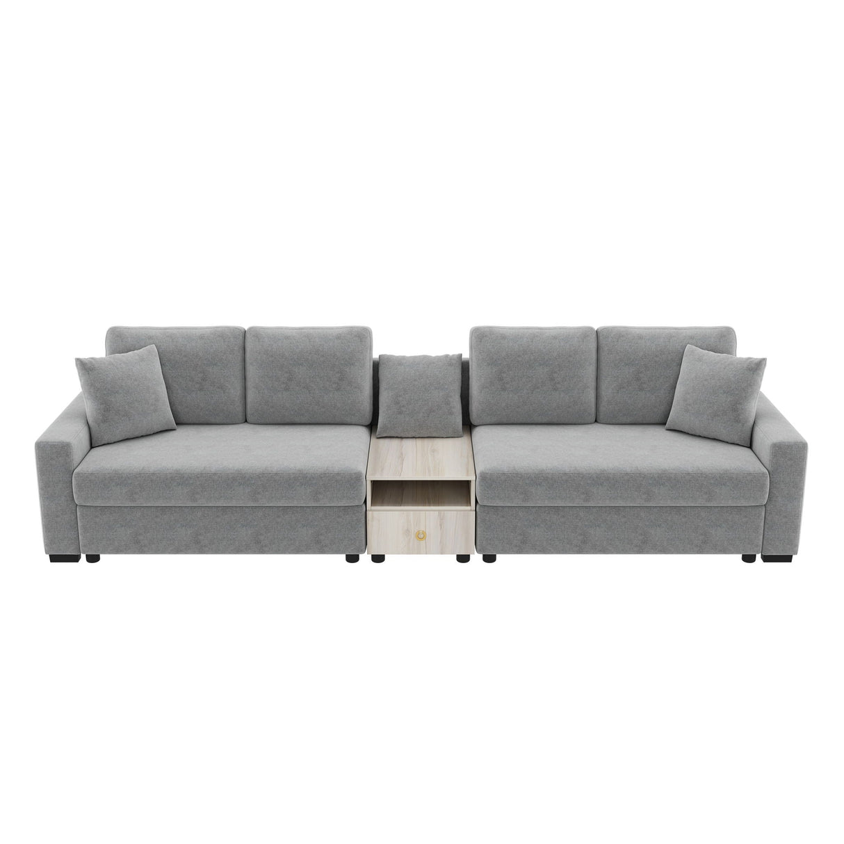 Modular Sofa Couch With Storage Armrest and Center Console