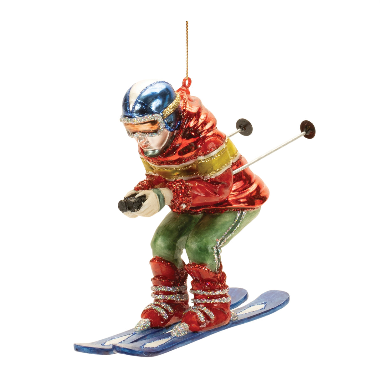 Glittered-glass-skiier-ornament-(set-of-6)-Christmas-Ornaments