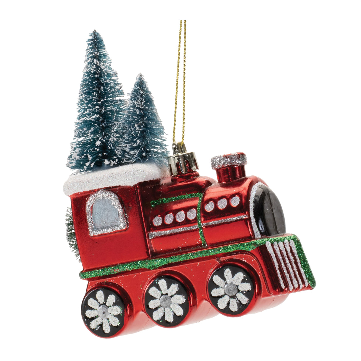 Glittered-glass-train-ornament-(set-of-6)-Christmas-Ornaments