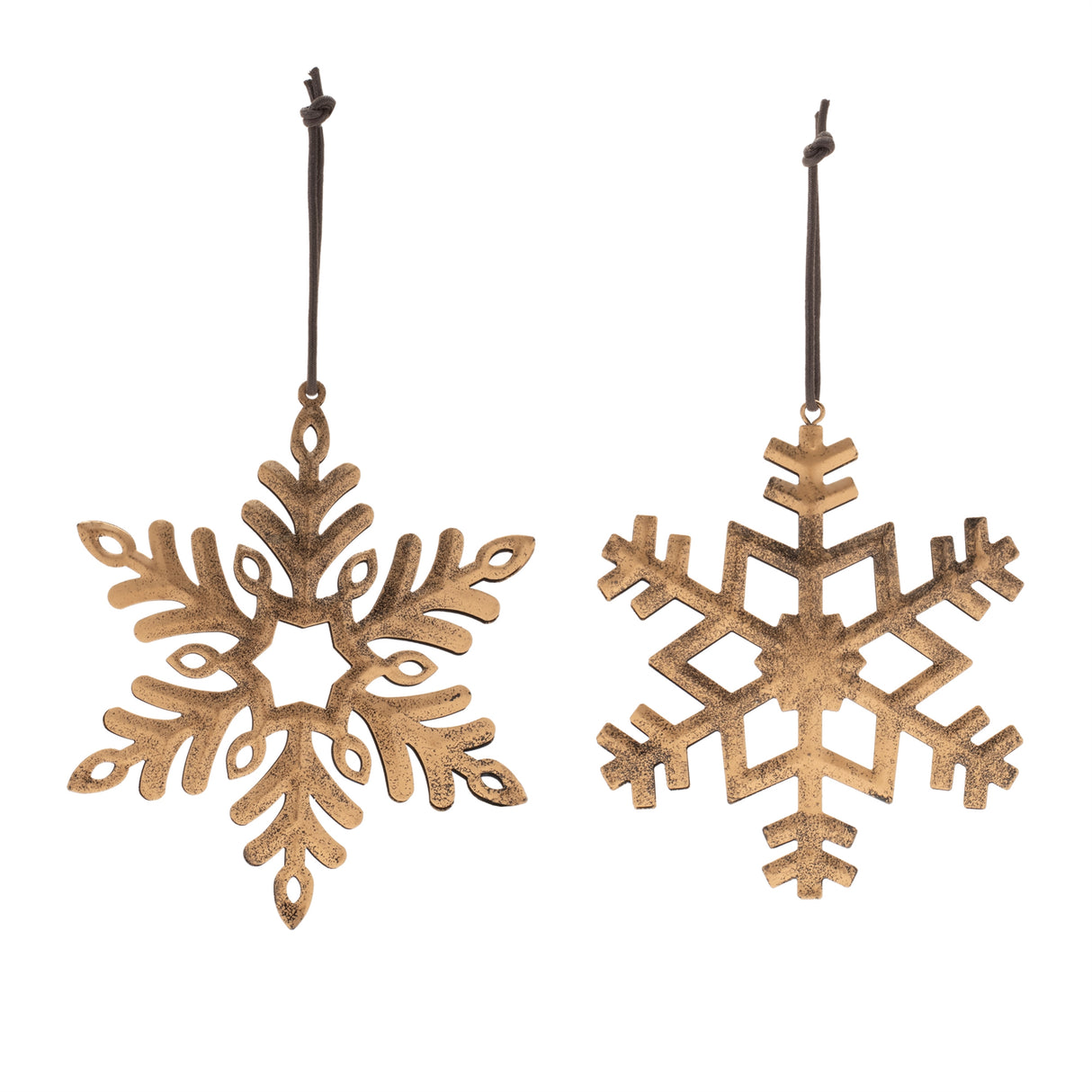 Distressed metal snowflake (set of 12)