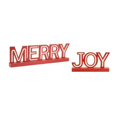 Led-joy-and-merry-tabletop-sign-(set-of-2)-Tabletop-Signs