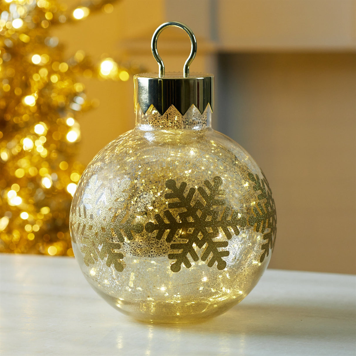 LED Mercury Glass Ornament 13"H