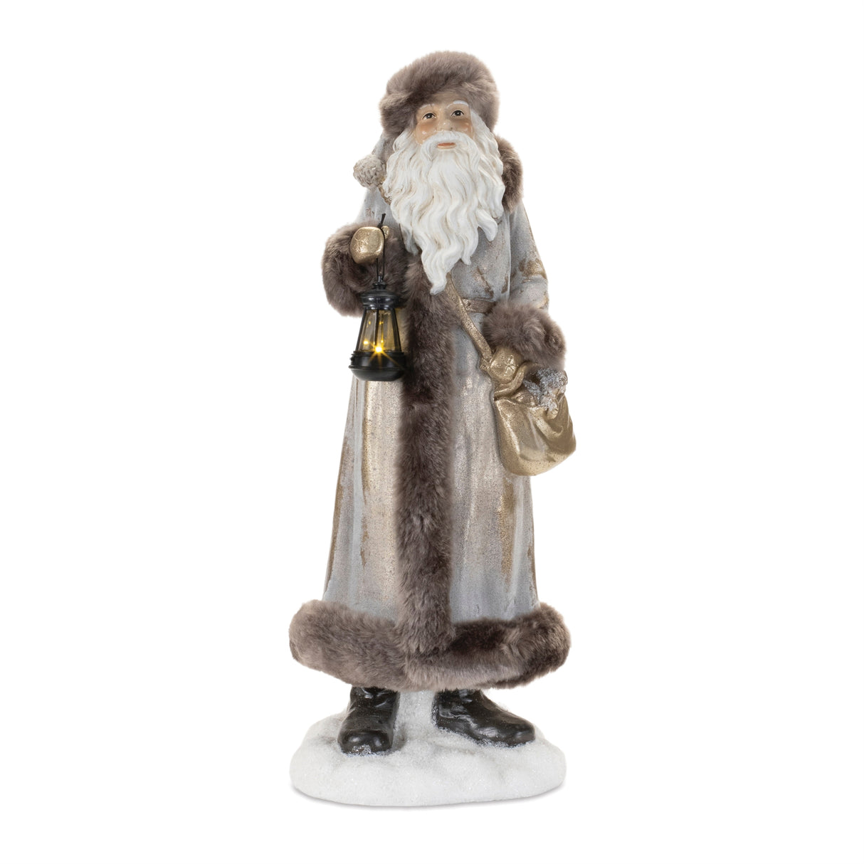 Hooded Santa Statue 22"H