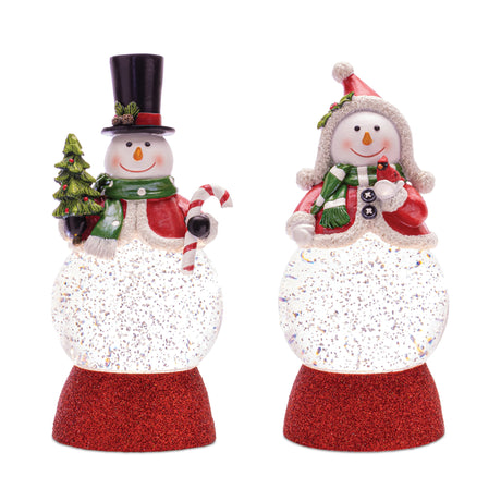 Led-holiday-snowman-snow-globe-(set-of-2)-Christmas-Decor