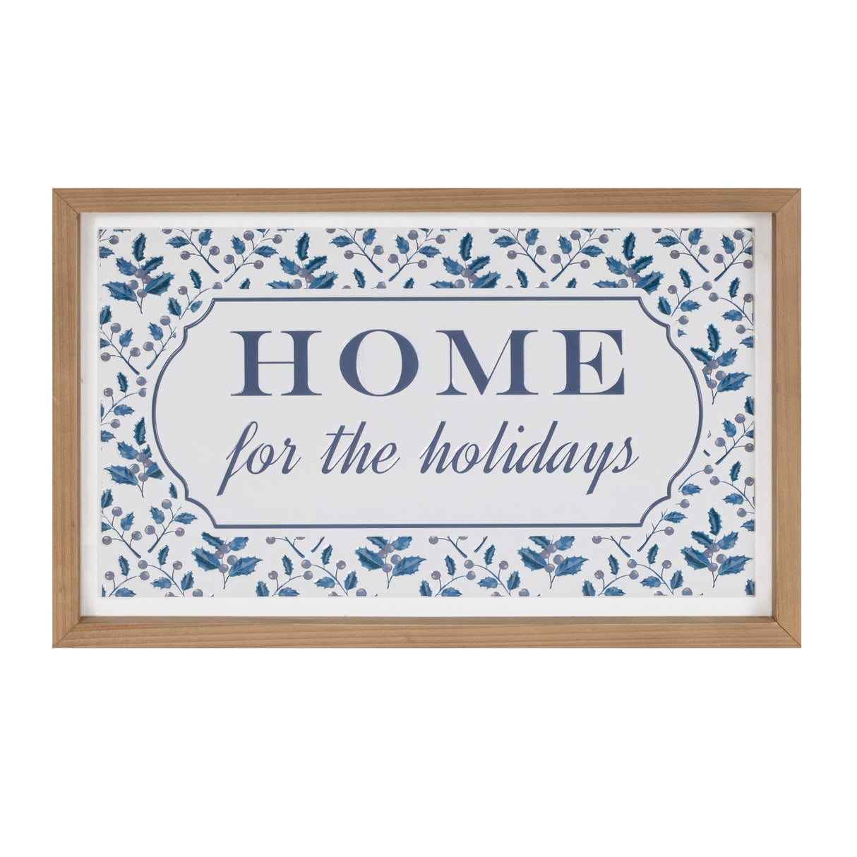 Framed Home for the Holidays Sign 15.5"L