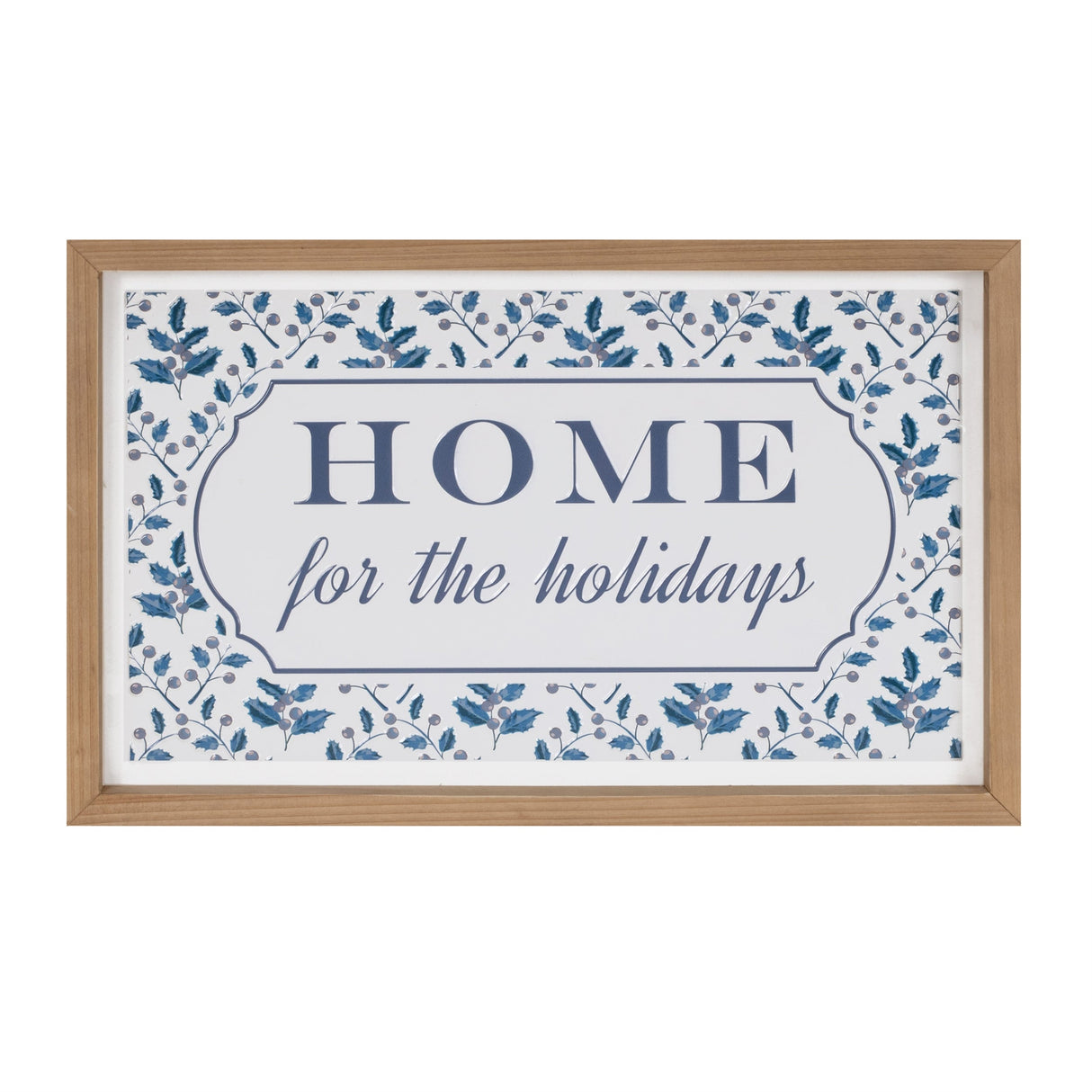 Framed Home for the Holidays Sign 15.5"L
