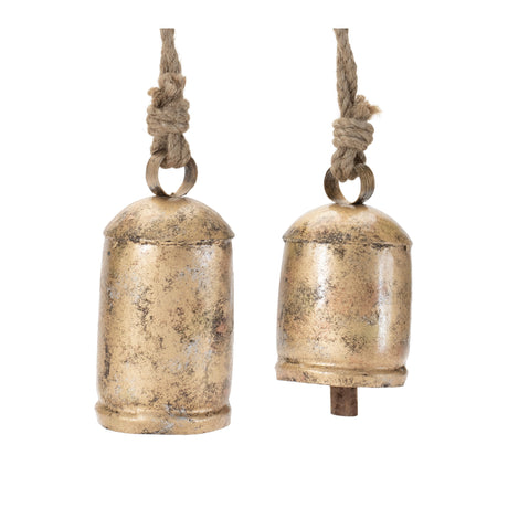 Distressed-metal-bell-ornament-(set-of-2)-Christmas-Ornaments