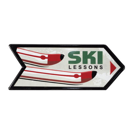 Metal-Ski-Lessons-Sign-(Set-of-2)-Christmas-Decor