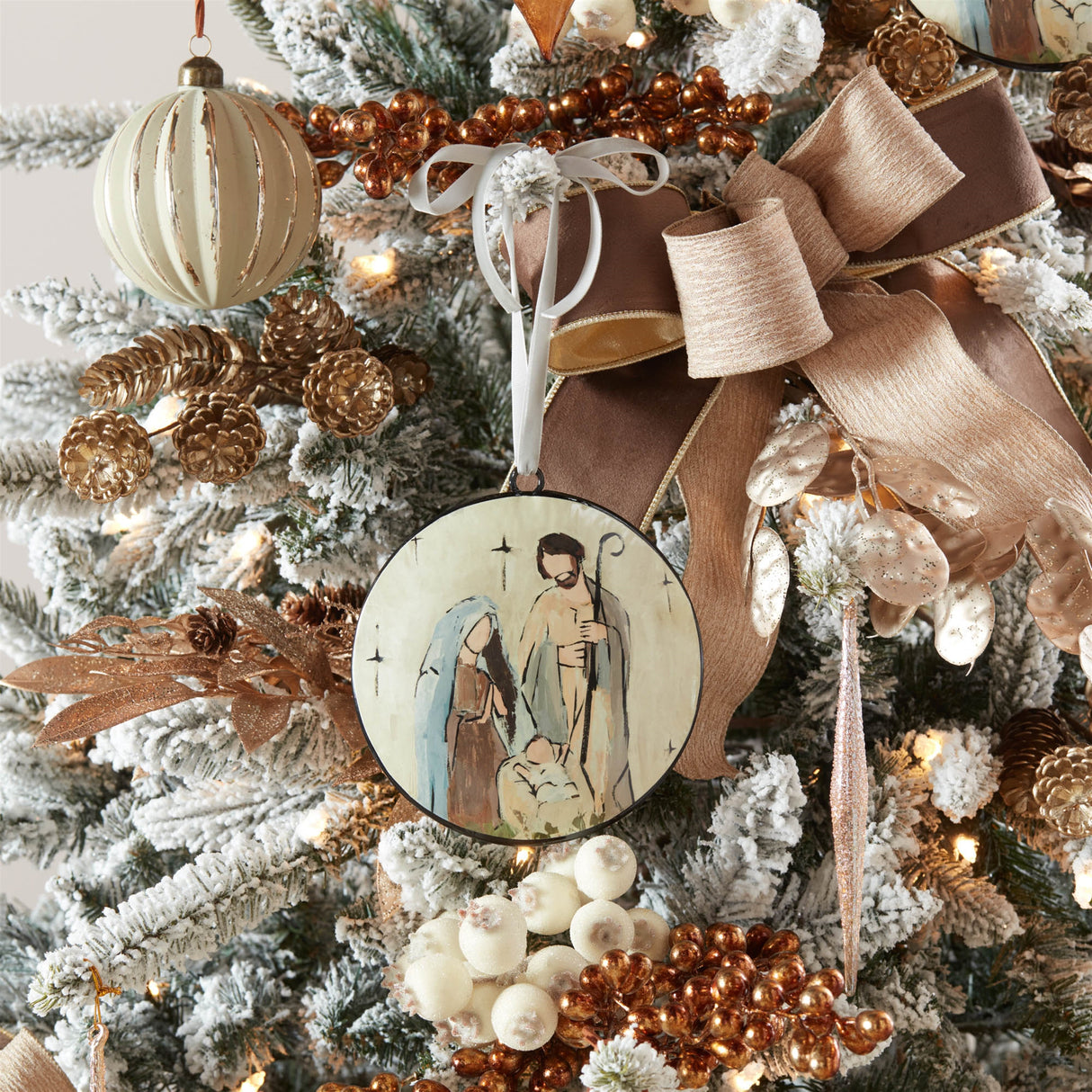 Holy Family Disc Ornament (Set of 12)