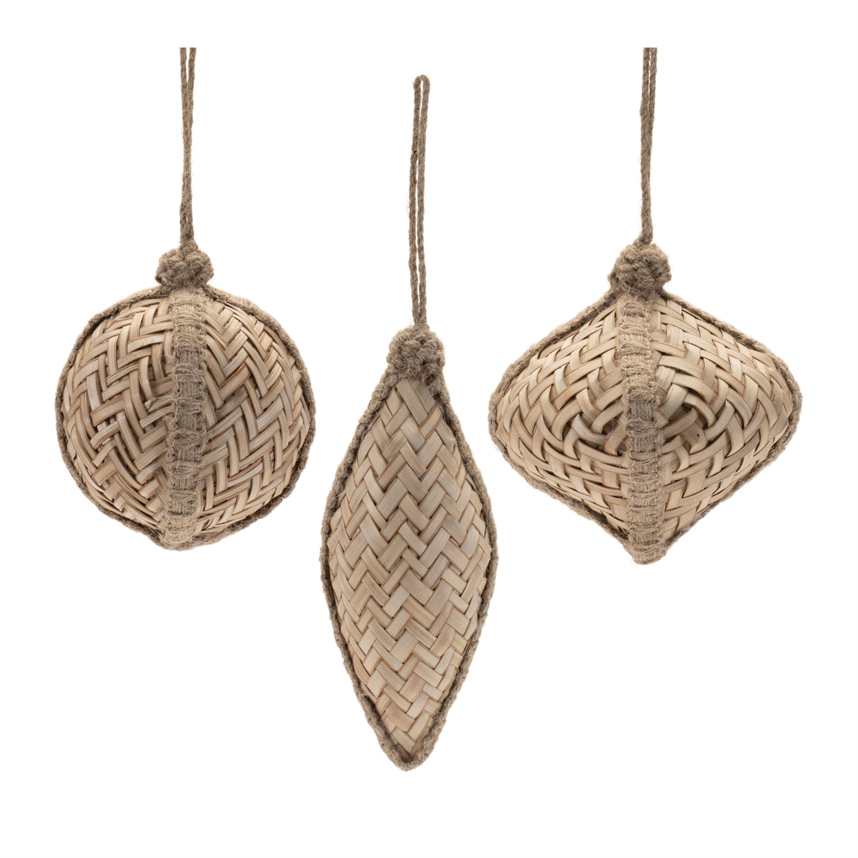 Woven-bamboo-ornament-(set-of-6)-Christmas-Ornaments