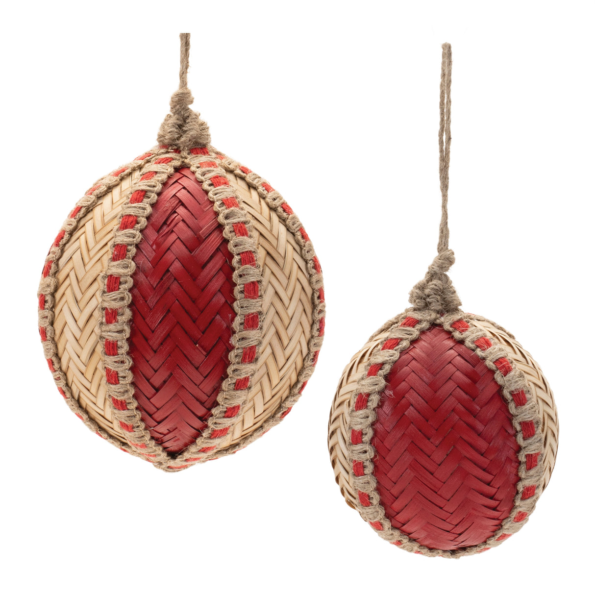 Woven-bamboo-ornament-(set-of-4)-Christmas-Ornaments