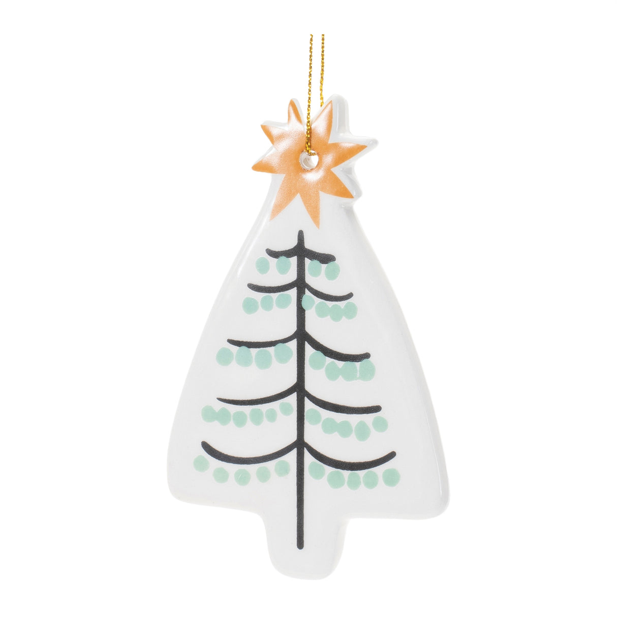Ceramic christmas tree ornament (set of 12)