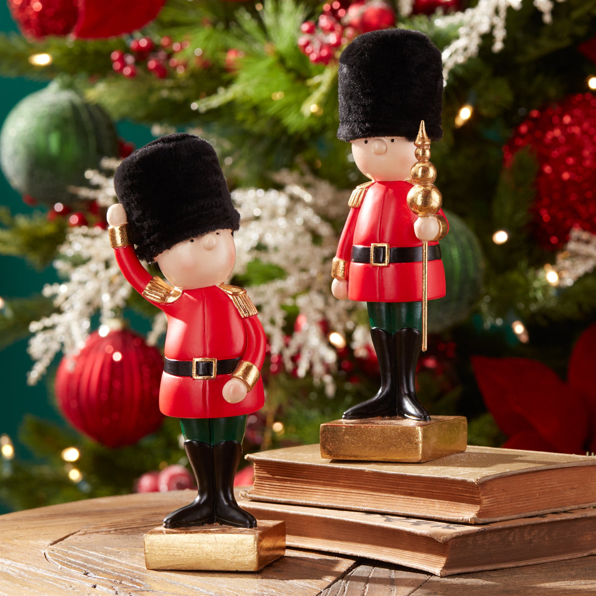 Holiday Nutcracker Soldier Figurine (Set of 2)