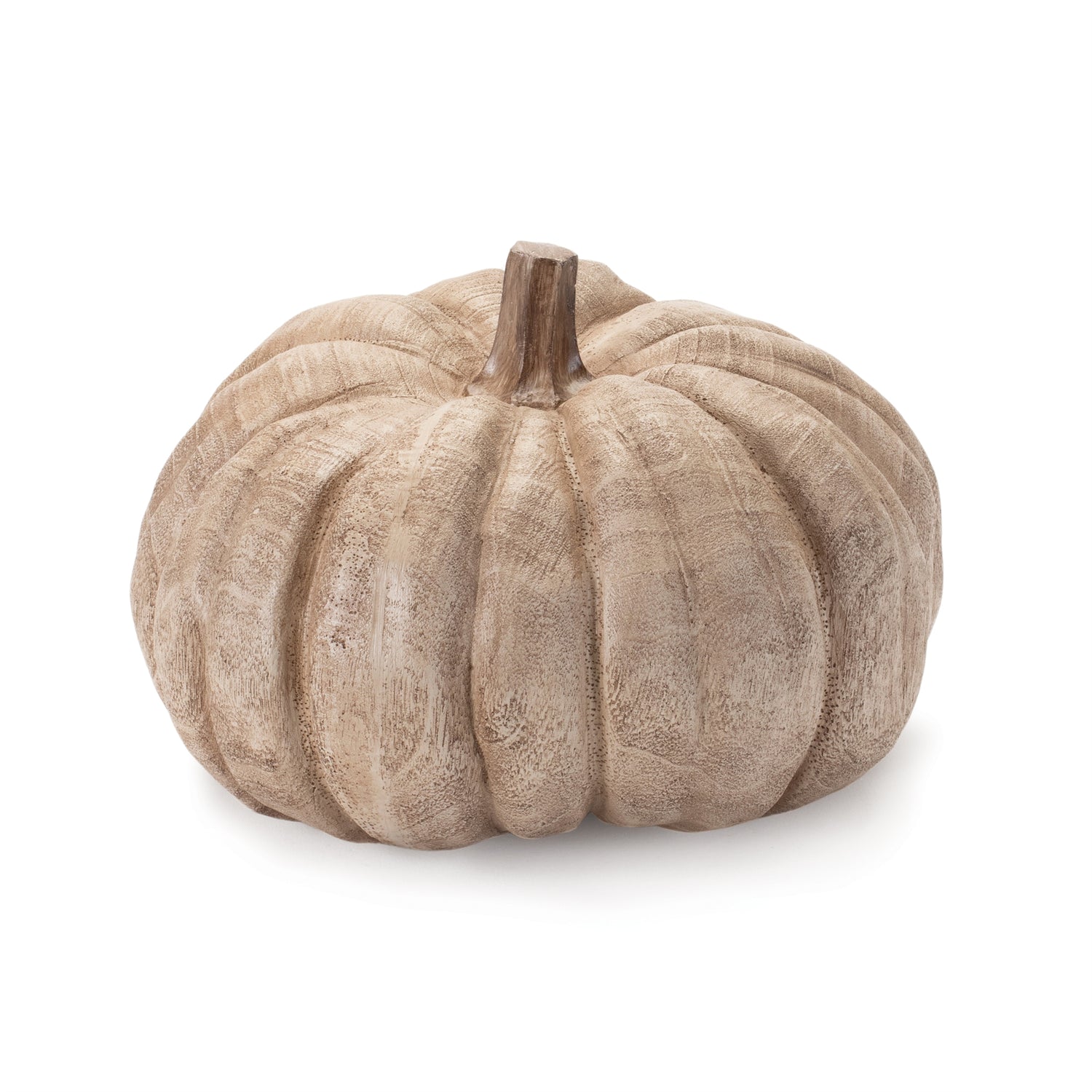 Wood Grain Design Pumpkin Decor (Set of 2)