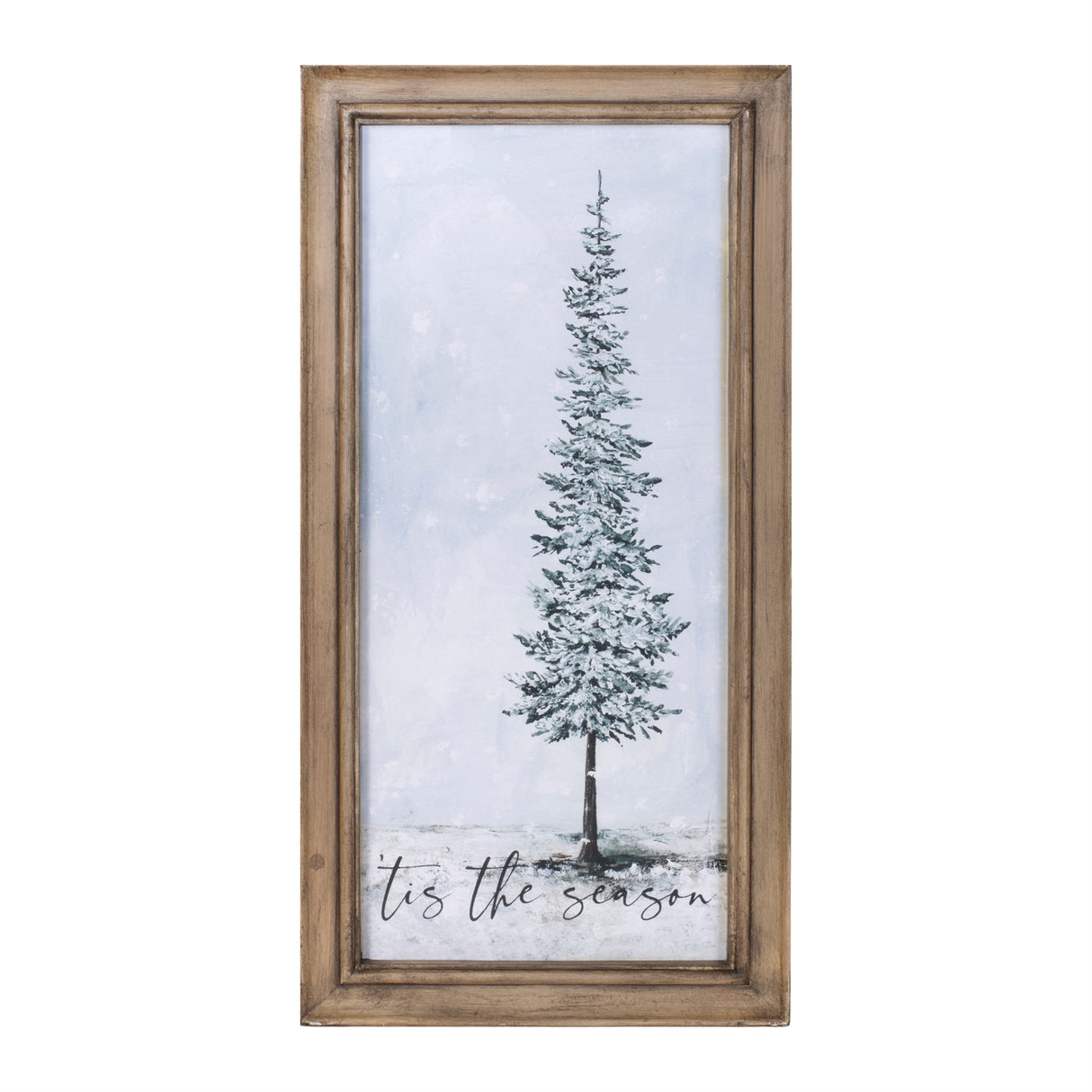 Framed Tis the Season Pine Tree Print 18"H