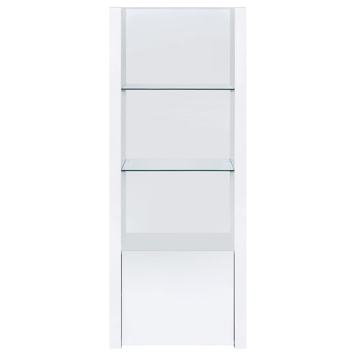 Lance - 3 Piece TV Entertainment Center With Shelves - Gloss White