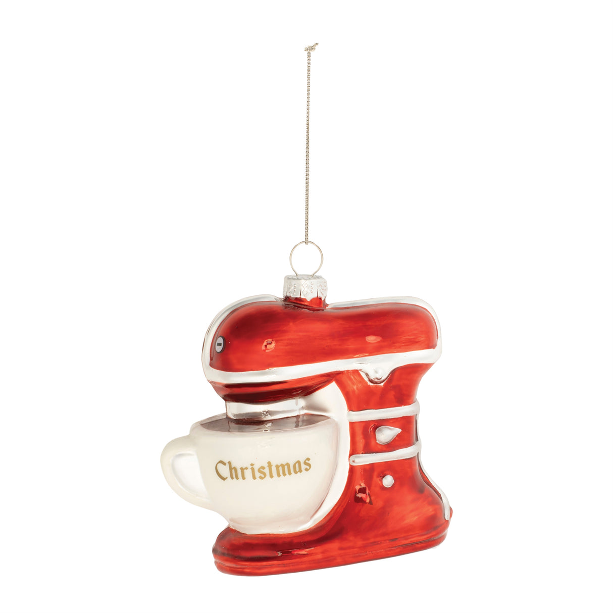Glass Christmas Baking Mixer Ornament (Set of 12)