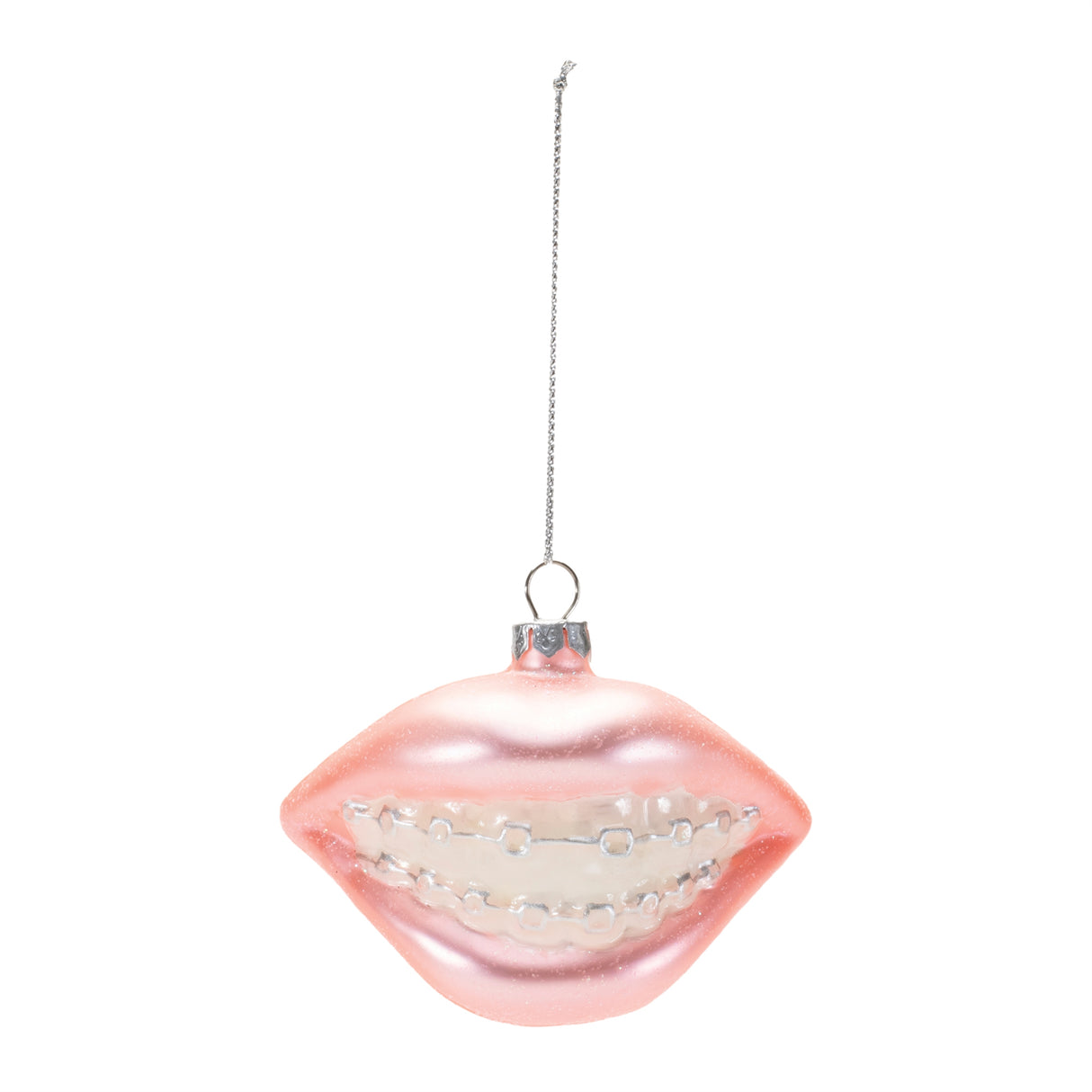 Glass Smile with Braces Ornament (Set of 12)
