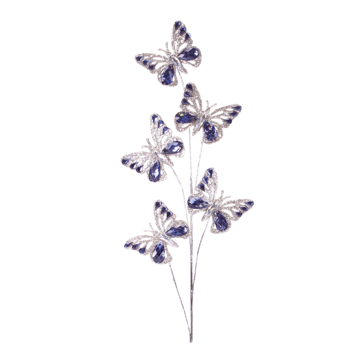 Jeweled-Butterfly-Spray-(Set-of-2)-Artificial-Flowering-Plants