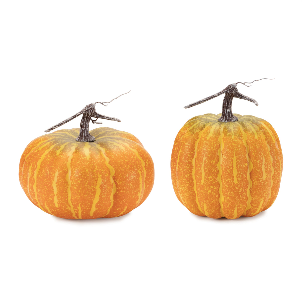 Foam pumpkin décor (set of 2)