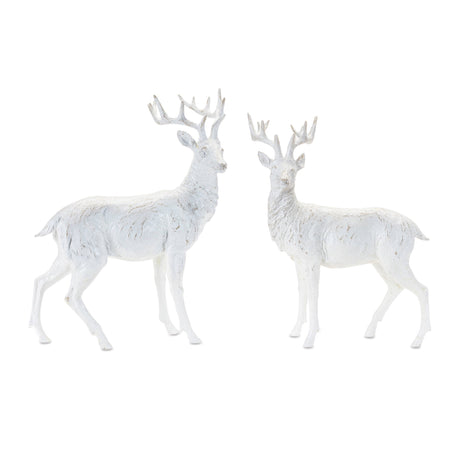 Winter-Deer-Statue-(Set-of-2)-Sculptures-&-Statues