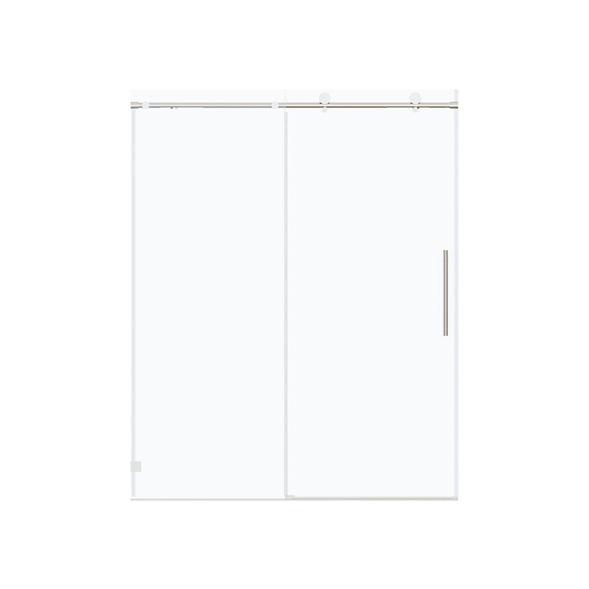 Frameless, Single Sliding Soft Close Shower Doors, 5/16" Sgcc Tempered Glass