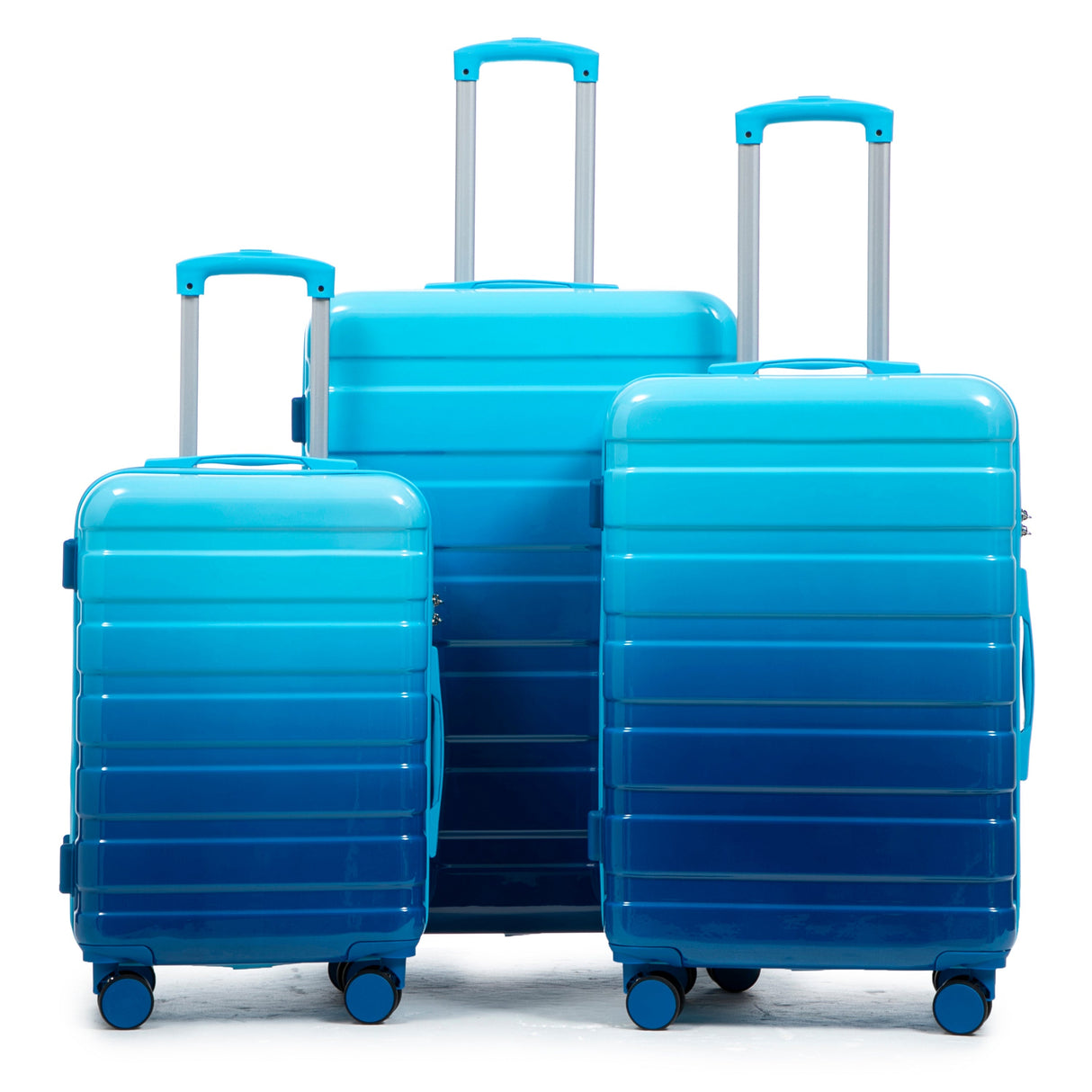 3-Piece PC Spinner Wheel Luggage Set with Gradient Color