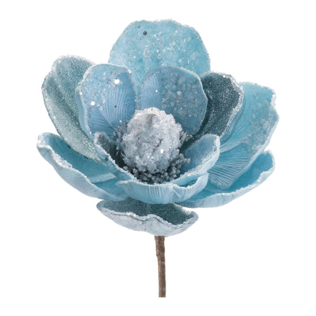 Beaded-magnolia-flower-stem-(set-of-2)-Artificial-Flowering-Plants