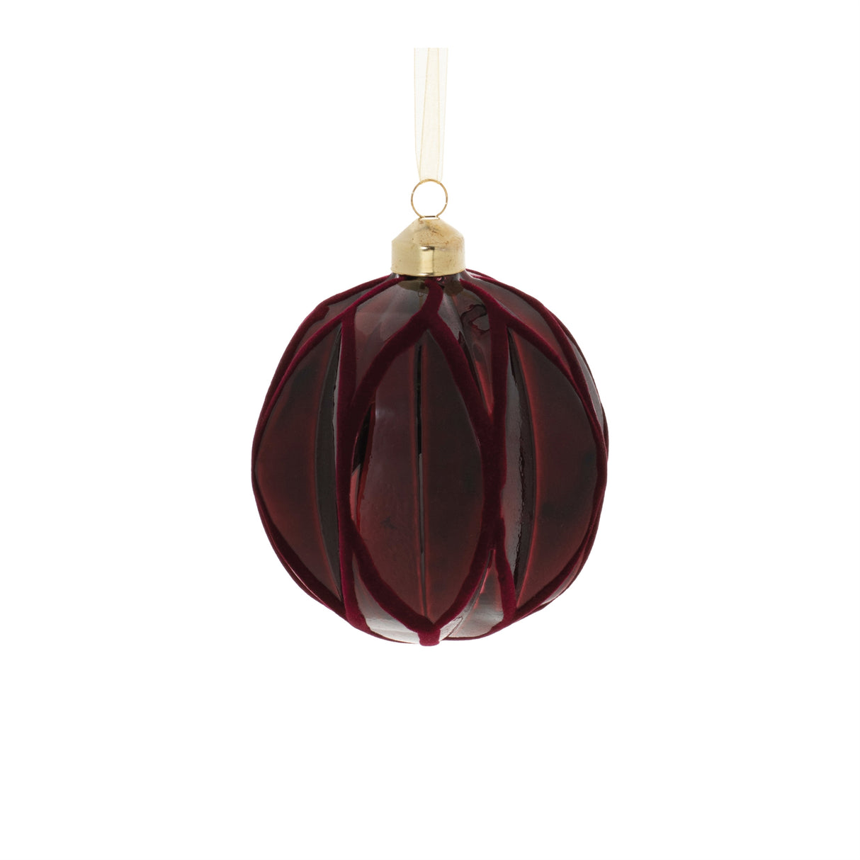 Velvet glass ornament (set of 6)