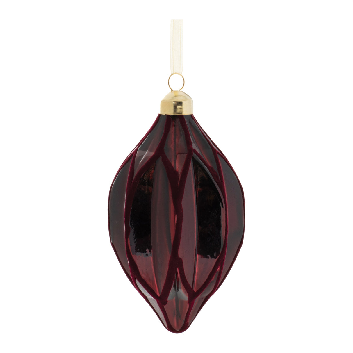 Velvet glass ornament (set of 6)