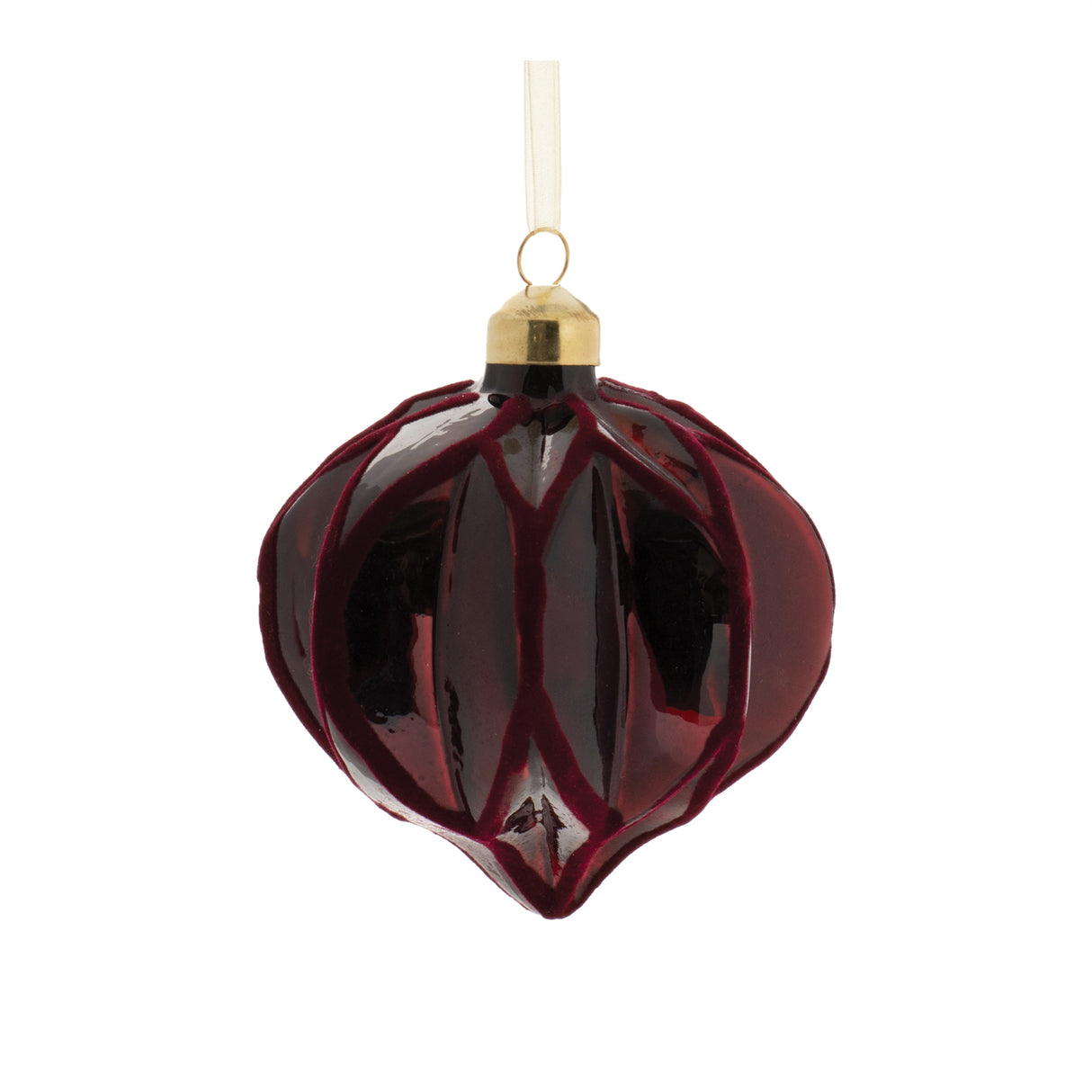 Velvet glass ornament (set of 6)
