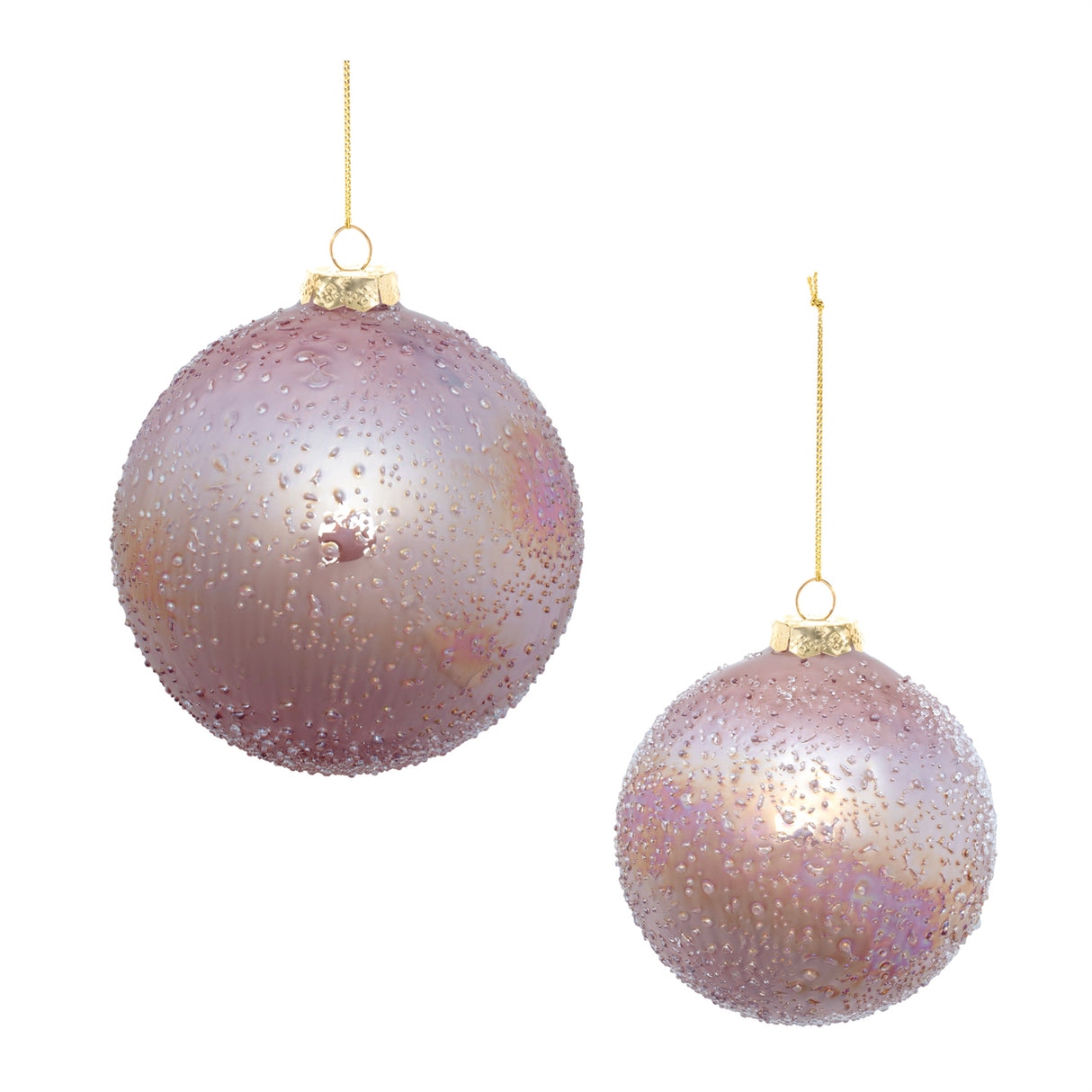 Iridescent-beaded-glass-ornament-(set-of-4)-Christmas-Ornaments