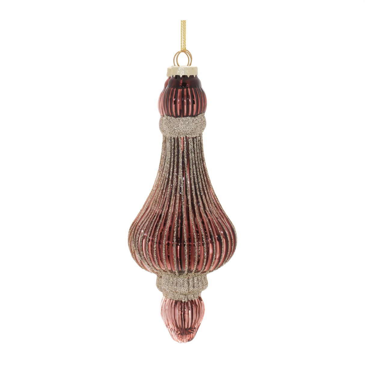 Ribbed Glass Drop Ornament (Set of 6)