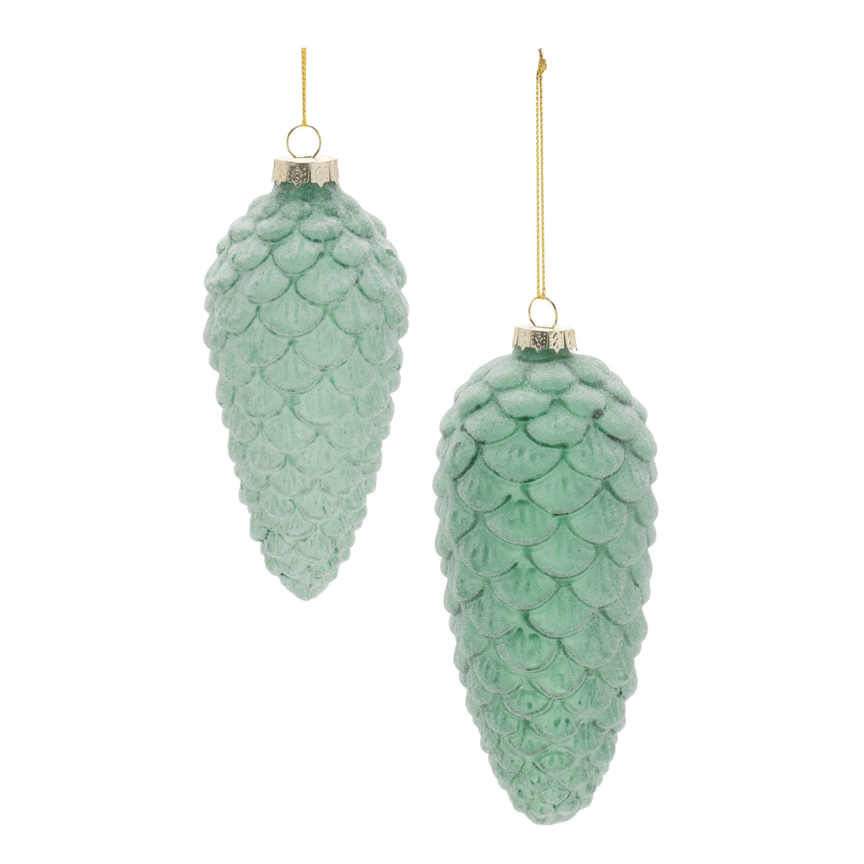 Frosted-glass-pinecone-ornament-(set-of-6)-Christmas-Ornaments