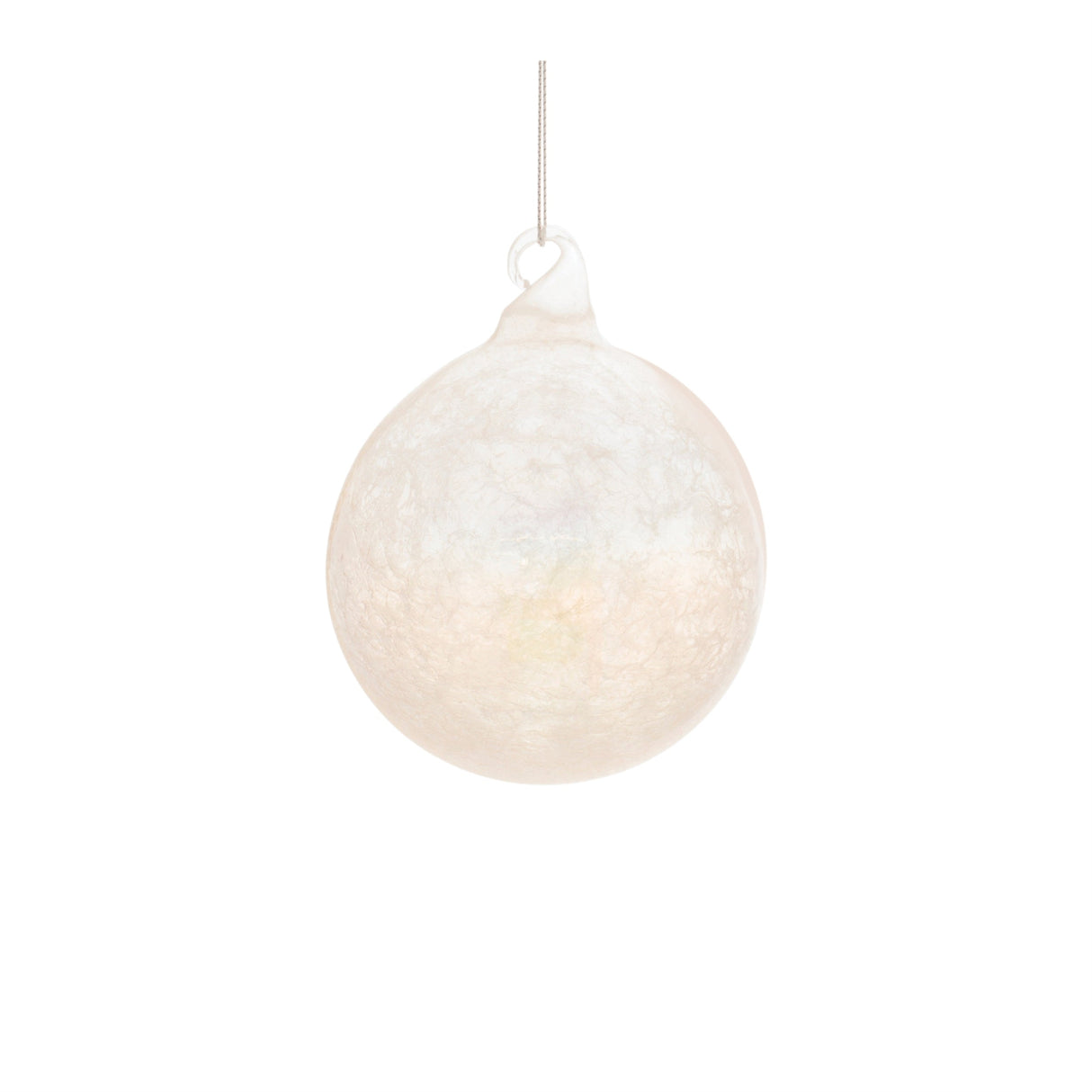 Iridescent Cloudy Glass Ornament (Set of 6)