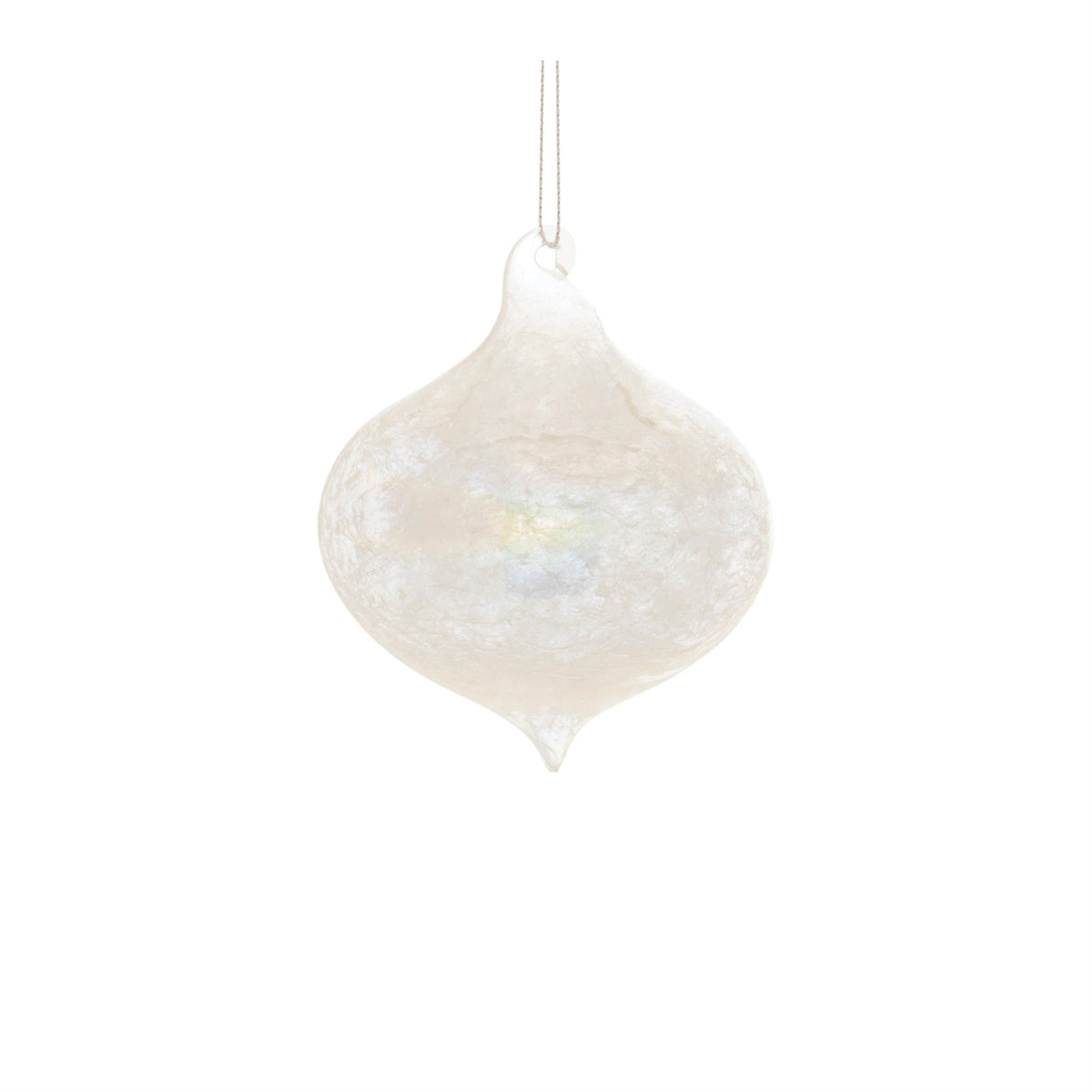 Iridescent Cloudy Glass Ornament (Set of 6)