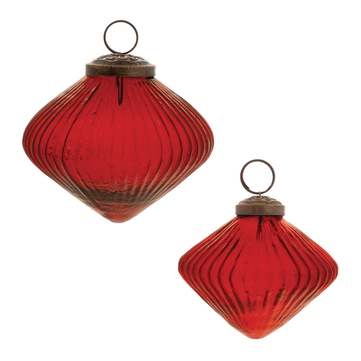 Ribbed-glass-diamond-ornament-(set-of-12)-Christmas-Ornaments
