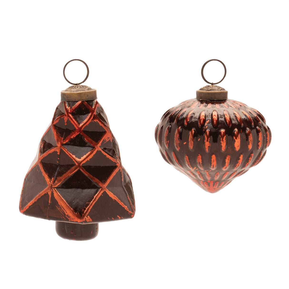 Textured-glass-tree-and-onion-ornament-(set-of-6)-Christmas-Ornaments