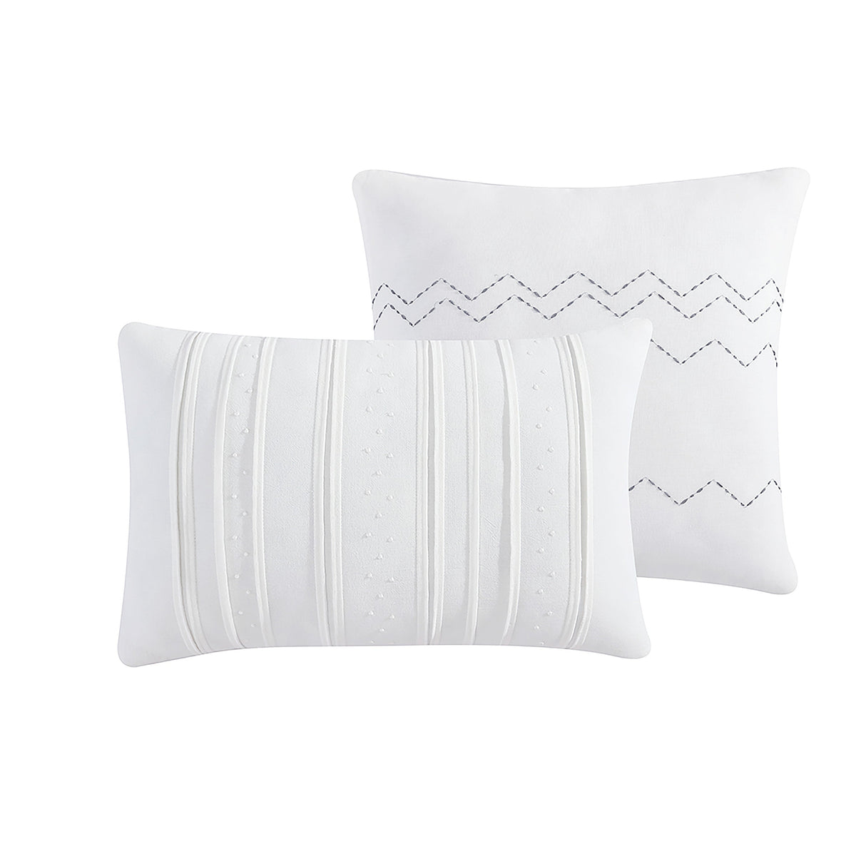 Sutton 6-Piece Ivory Textured Jacquard Comforter Ensemble
