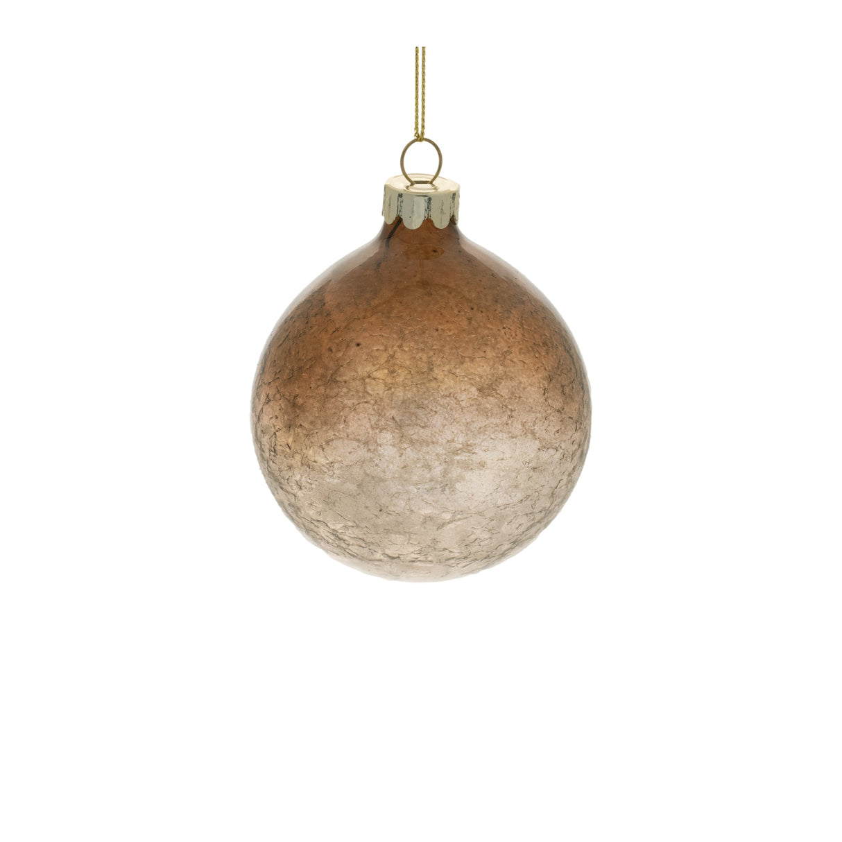 Ombre crackle glass ornament (set of 6)