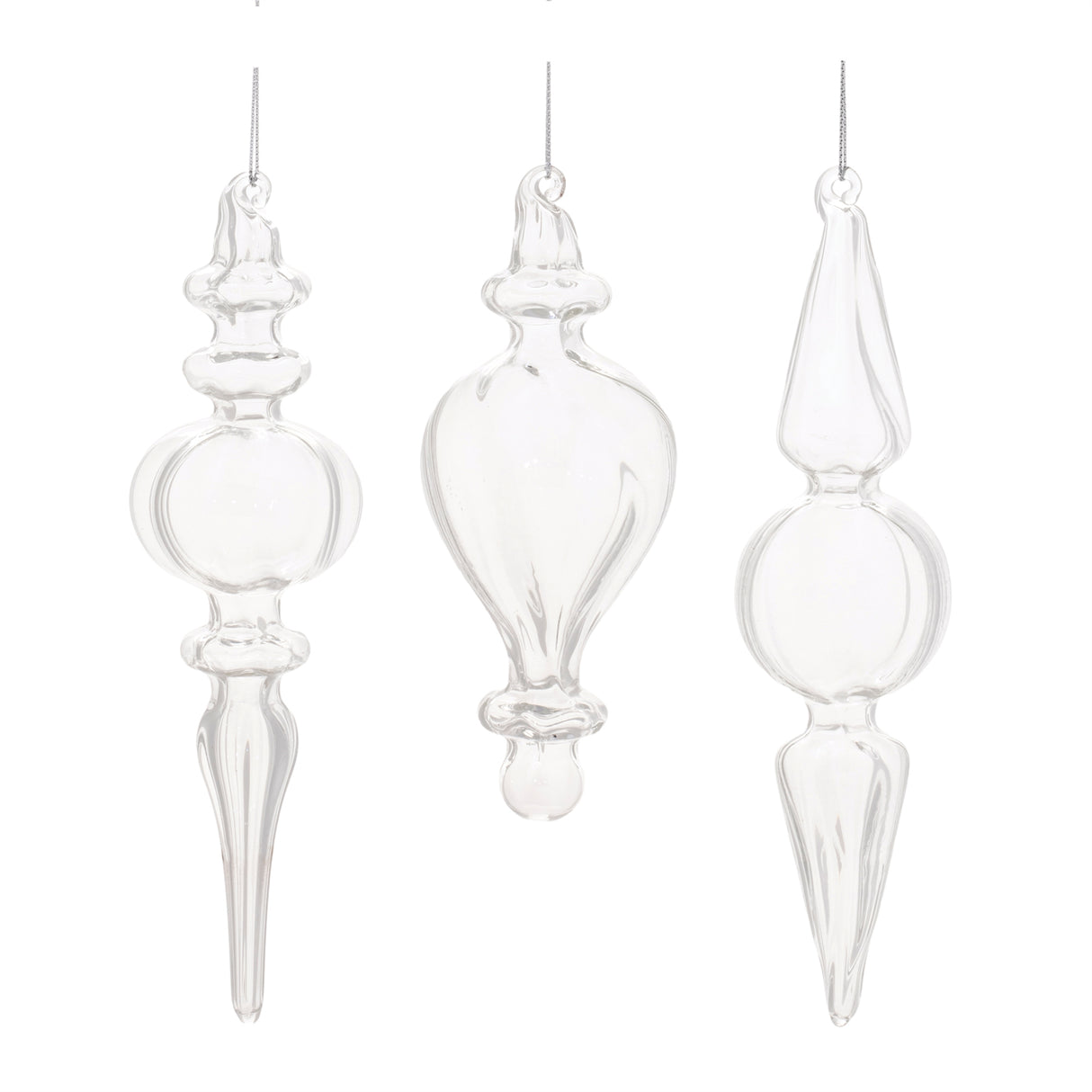 Clear-glass-finial-ornament-(set-of-12)-Christmas-Ornaments