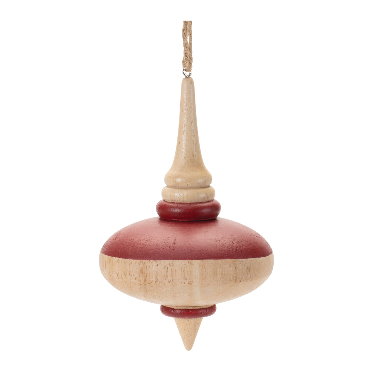 Oak Wood Top Ornament (Set of 12)