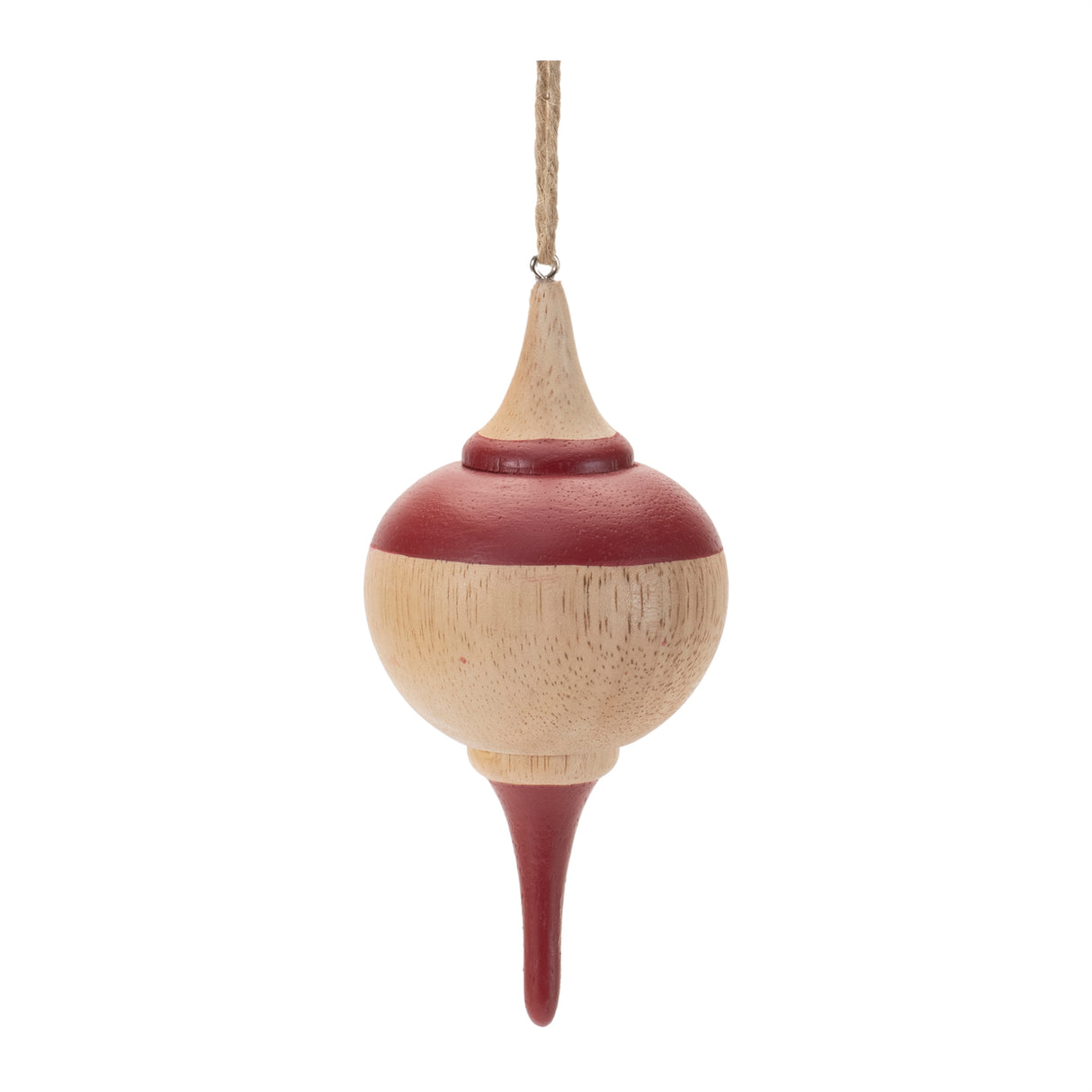 Oak Wood Top Ornament (Set of 12)